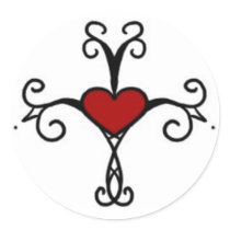 Gothic cross Sticker