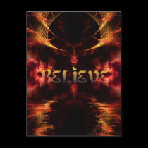 Gothic Dark Art Believe Affirmation Postcard postcards