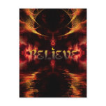 Gothic Dark Art Believe Affirmation Postcard