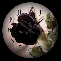 Gothic Dead Rose wall clocks