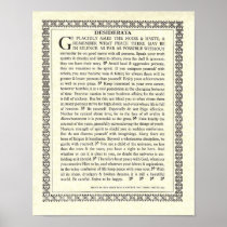 Gothic DESIDERATA Posters