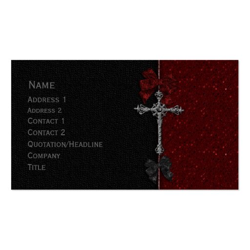 Gothic Design Business Cards (front side)