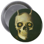 Gothic Devil Skull Button