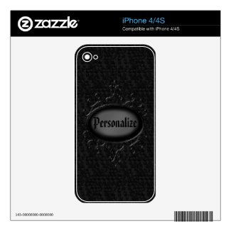 Gothic Digital Sequins Personalized iPhone 4 Skin musicskins_skin