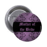 Gothic dirty purple damask Mother of the Bride Pin