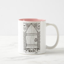 Gothic Door (black & white) mug