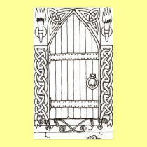 Gothic Door (black & white) print
