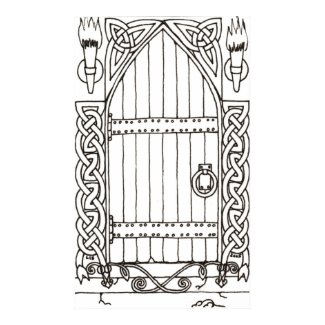 Pretty castle coloring page
