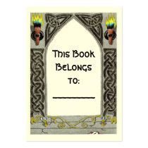 Gothic Door bookplate business cards by haidabeaver Gothic Door bookplate business cards