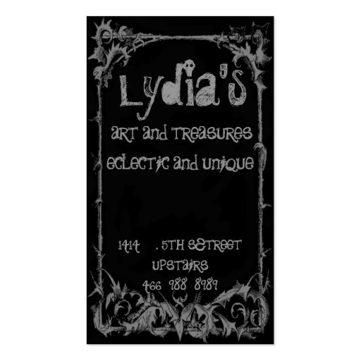 Gothic Dreams Business Card (front side)