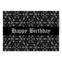Gothic elegance Happy Birthday Card