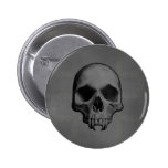 Gothic evil fanged skull Halloween horror Pin