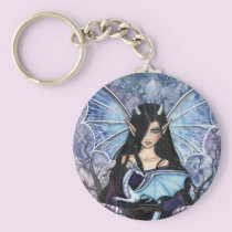 Gothic Fairy Dragon Keychain by Molly Harrison