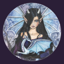Gothic Fairy Dragon Stickers by Molly Harrison stickers