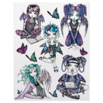 Gothic Fairy Fantasy Art Scrapbook Sheet letterhead by mykajelina Gothic Fairy Fantasy Art Scrapbook Sheet letterhead