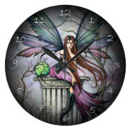 Gothic Fairy Fantasy Art Wall Clock
