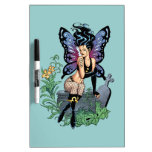 Gothic Fairy Grave Sitting with Tears by Al Rio Dry Erase Whiteboard