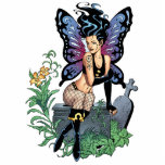Gothic Fairy Grave Sitting with Tears by Al Rio Cut Out