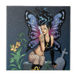 Gothic Fairy Grave Sitting with Tears by Al Rio Ceramic Tiles