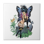 Gothic Fairy Grave Sitting with Tears by Al Rio Tiles