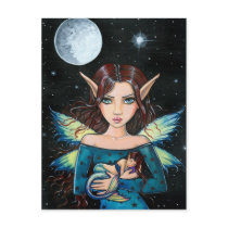 Gothic Fairy Mermaid Postcard by Molly Harrison