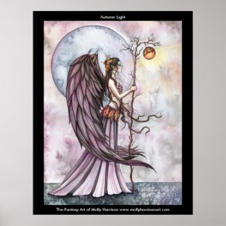Gothic Fairy Poster Autumn Fairy print