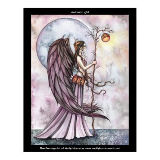 Gothic Fairy Poster Autumn Fairy print