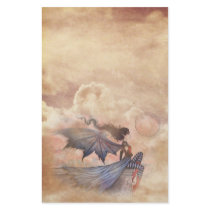 Gothic Fairy Vampire in Clouds Stationary Custom Stationery
