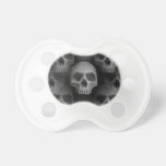Gothic fanged skull for baby baby pacifier
