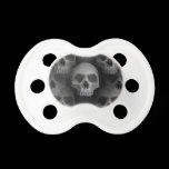 Gothic fanged skull for baby pacifiers
