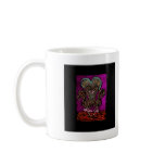 Gothic Flamingo Love neon black boarder Coffee Mug