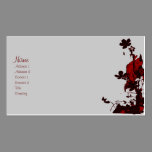 gothic flowers profile cards business cards