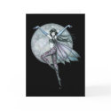 Gothic Full Moon Fairy Greeting Card by robmolily Gothic Full Moon Fairy Greeting Card