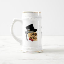 Gothic gambler skull tattoo design mugs