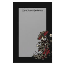 Gothic Geisha Custom Stationery