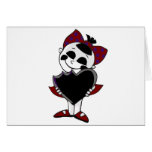 Gothic Girl holding a Heart Greeting Cards