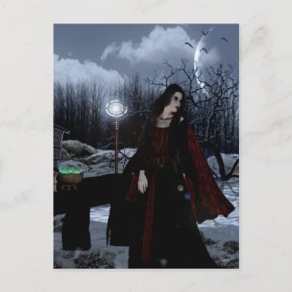 Gothic Girls Gypsy Magic fantasy postcard postcard