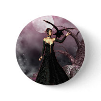 Gothic Girls Red Witch fantasy button by gothictoggs Gothic Girls Red Witch fantasy button