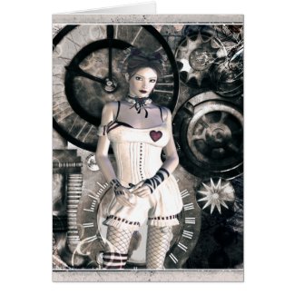 Gothic Girls Steampunk At Heart card