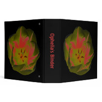 Gothic Gloomy Red Tulip Custom Binder