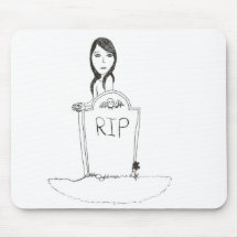 Gothic Grave Mouse Pads