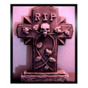 Gothic Gray Tombstone Poster posters