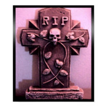 Gothic Gray Tombstone Poster posters