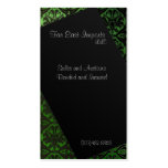 Gothic Green Metallic Business Cards