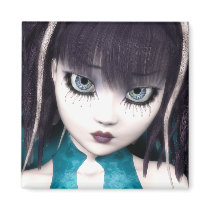 Gothic Grunge Doll Magnet