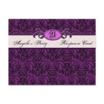Gothic Grunge Fuchsia Birthday Party Reply RSVP Post Card