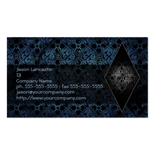 Gothic Grunge Medieval Business Card Template (back side)