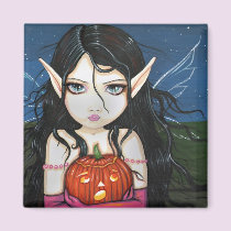 Gothic Halloween Fairy Art Magnet