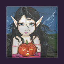 Gothic Halloween Fairy Art Magnet magnets