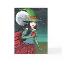 Gothic Halloween Witch Card by Molly Harrison